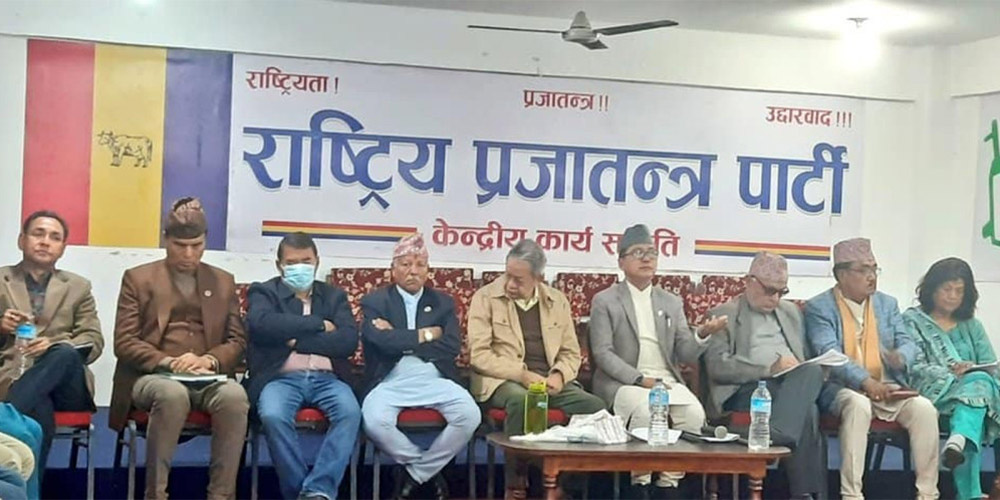 उपराष्ट्रपति निर्वाचनमा तथस्ट बस्ने राप्रपाको निर्णय