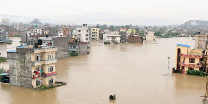 भक्तपुरका विभिन्न क्षेत्र डुबानमा, ५ जना बेपत्ता